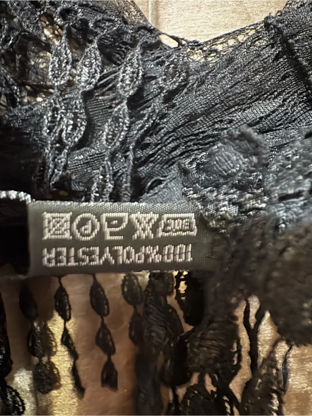 NWT Scarf& Black Lace‎ Fringe Shawl Scarf #2005